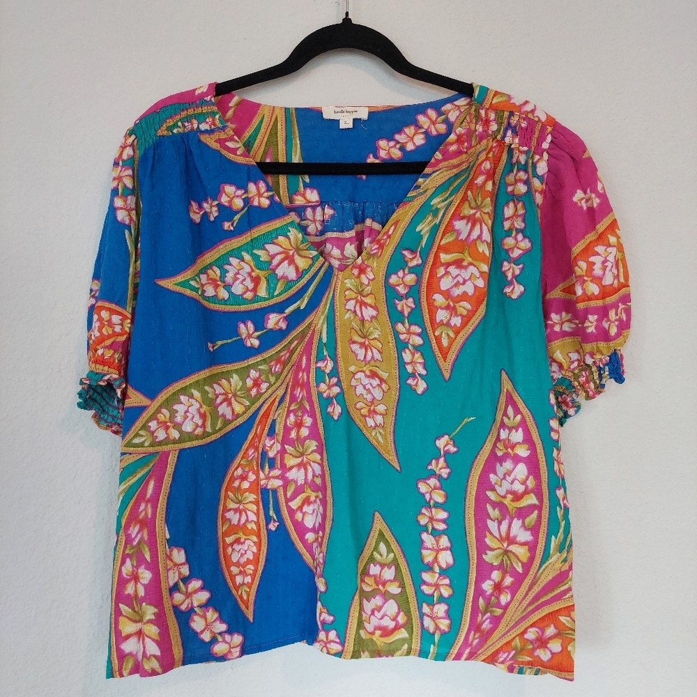 Haute Hippie Floral Blouse Size‎ XL